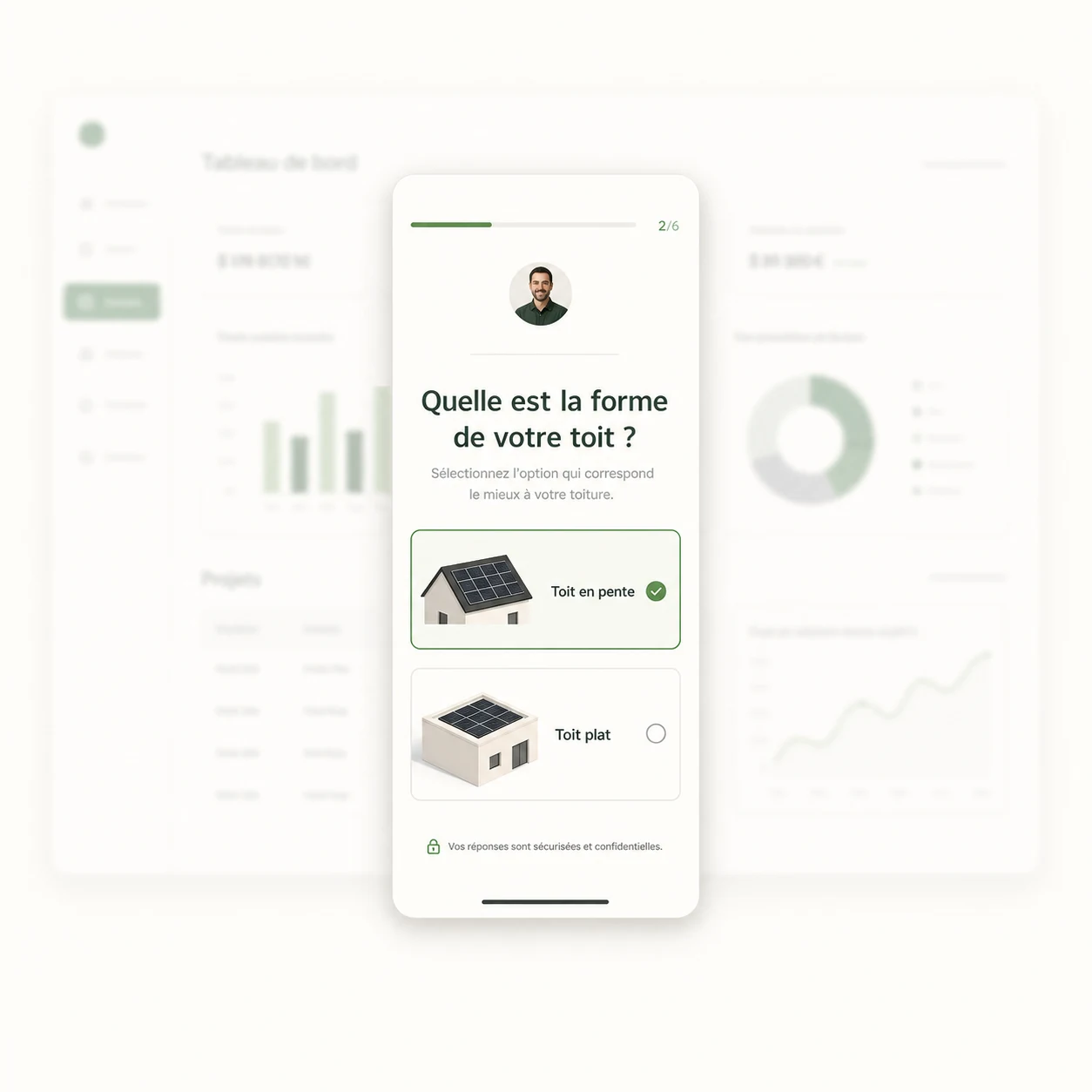 Une page concurrente analysée sur mobile
