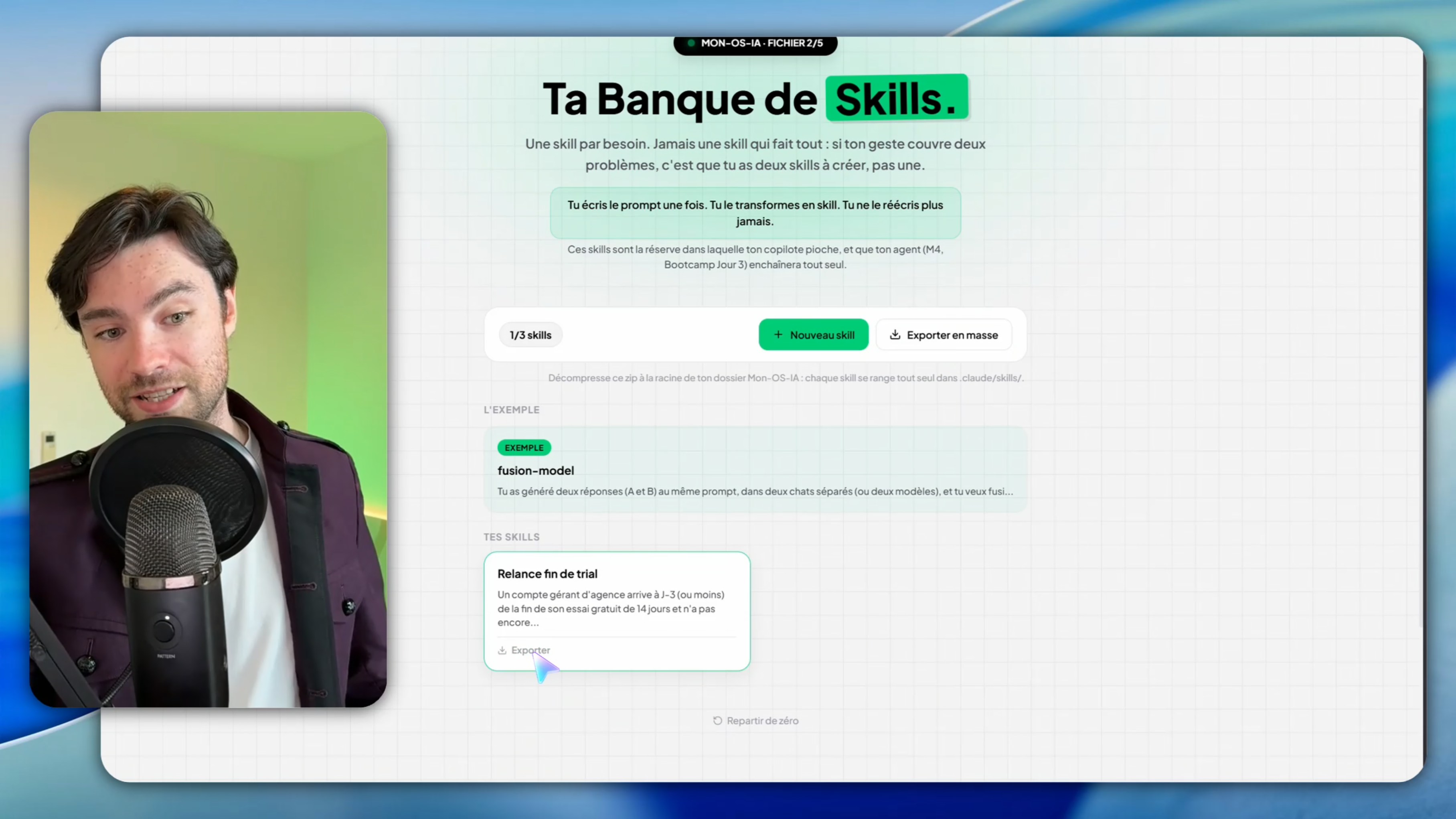 Banque de skills réutilisables