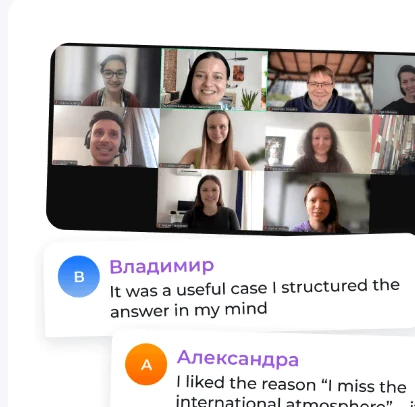 Atelier vidéo collectif accompagné de messages de retour des participants